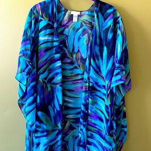 Chico’s Ruana Wrap Multi Jewel tones